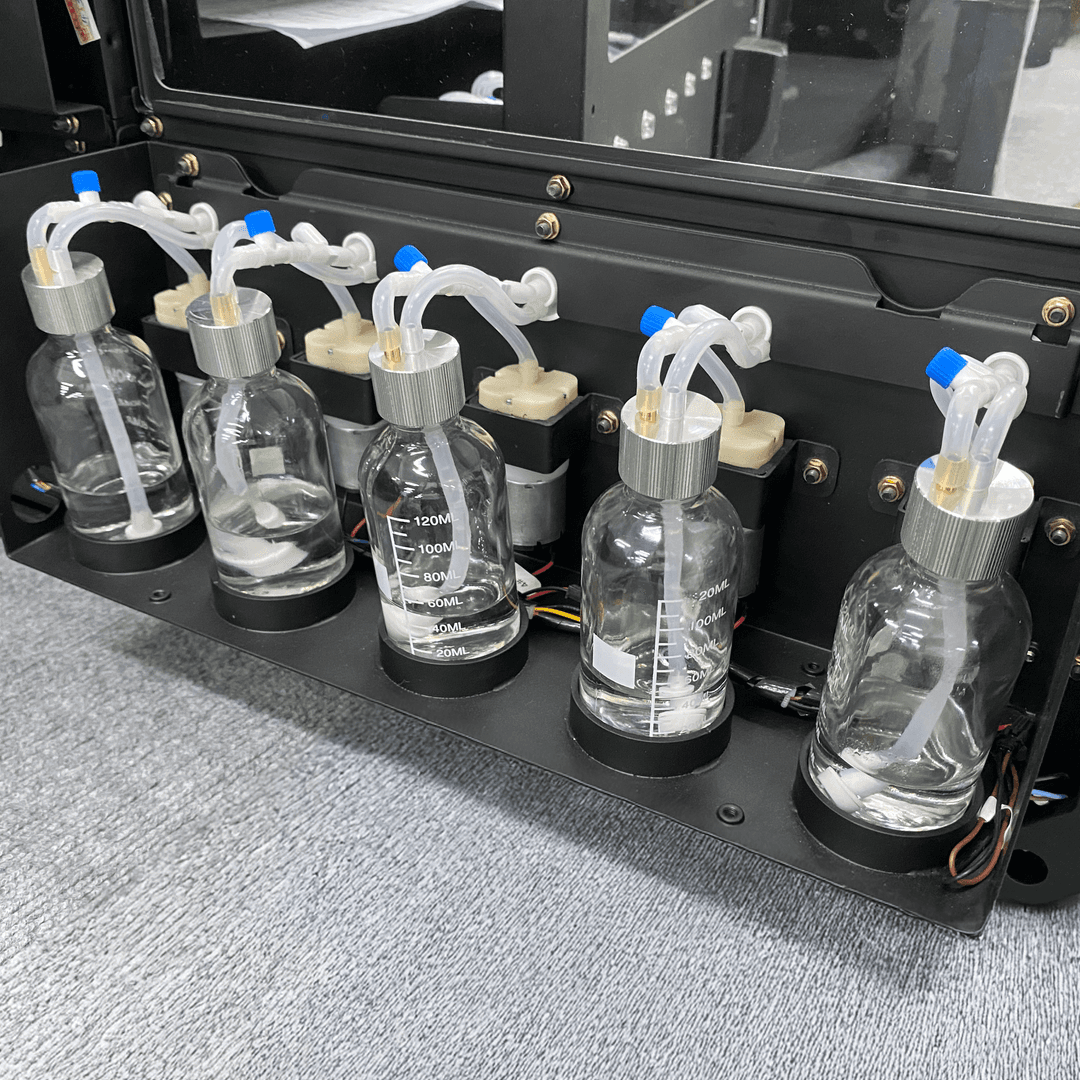 Ansicht der inneren Sprühpumpen und Parfumglassflaschen